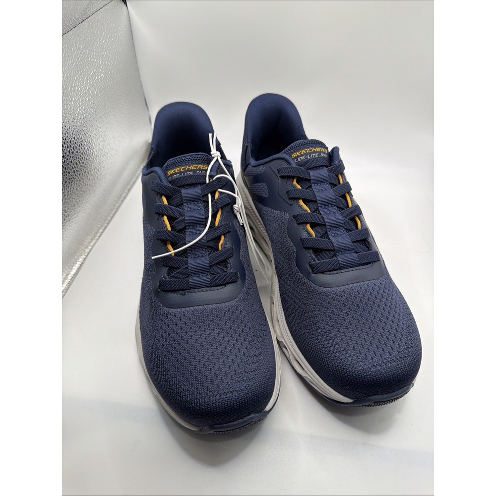 Skechers Hands Free Swift Fit Glide Step Mens 10.5 Navy Athletic Shoes. New - Picture 7 of 9